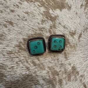 Sterling Dice Stud Earrings